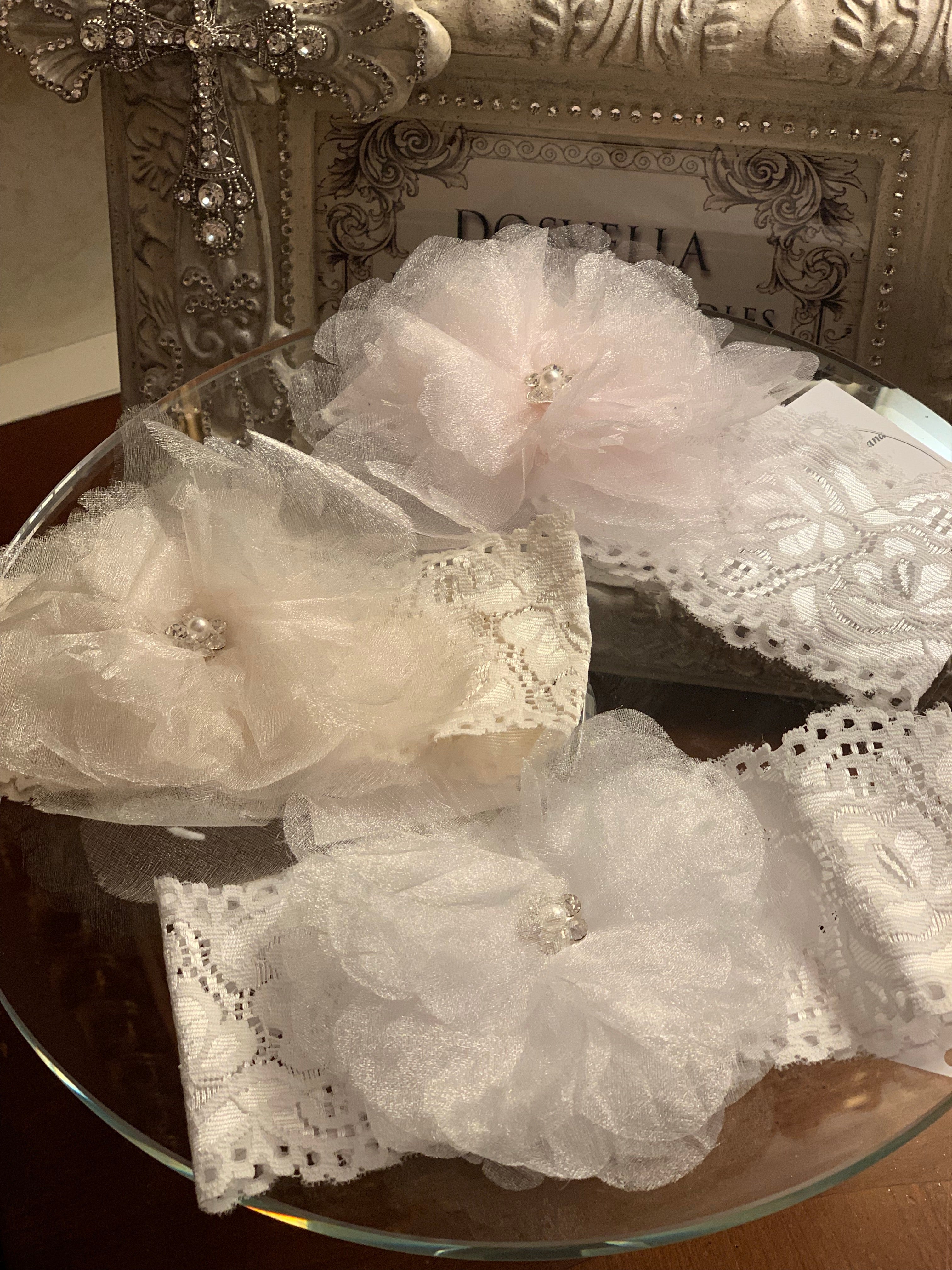 Flower Headband on Lace